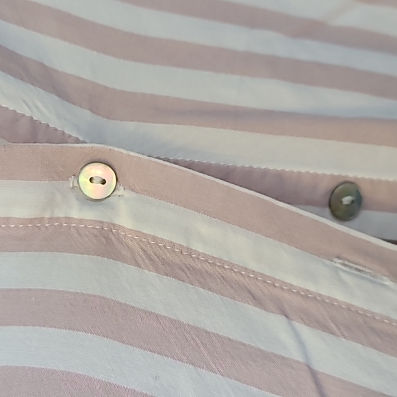 A NEW DAY NWOT Blush & White Stripe Boyfriend Button Up - Picture 4 of 5